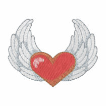 Winged Heart embroidered shirts