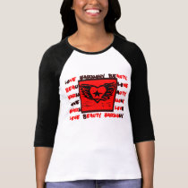 Winged Heart Graffiti Design for Light Shirts