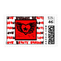 Winged Heart Graffiti postage by armaiti Winged Heart Graffiti postage