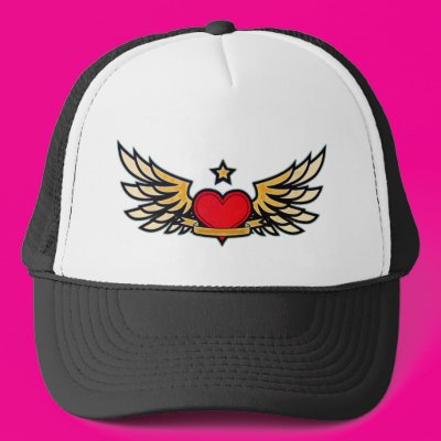 Winged Heart Hats Zazzle_hat