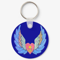 Winged Heart Keychain