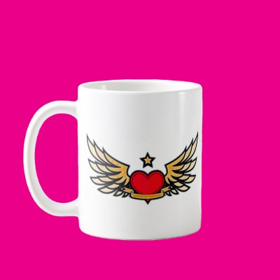 Winged Heart Coffee Mugs Zazzle_mug Winged Heart Coffee Mugs Zazzle_mug