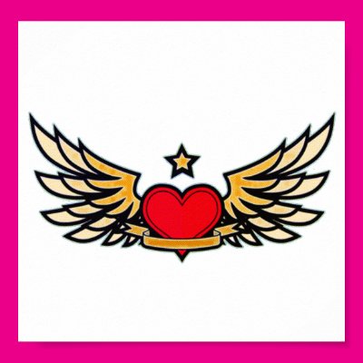 Winged Heart Print Zazzle_print Winged Heart Print Zazzle_print