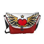 Winged Heart rickshaw messenger bags