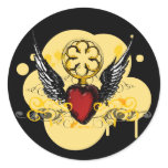 Winged Heart Sticker