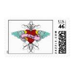 Winged Heart Tattoo Valentine's Stamps