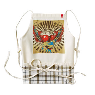 Winged heart tattoo zazzle HEART apron