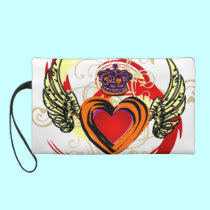 Winged Heart Wristlet Bag bagettes bags
