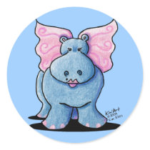Winged Hippo Gift stickers