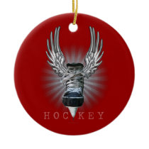 Winged Hockey ornaments