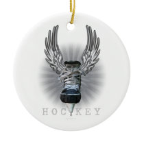 Winged Hockey ornaments