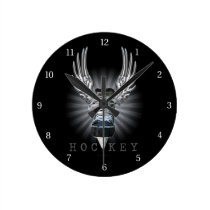 Winged Hockey wall clocks