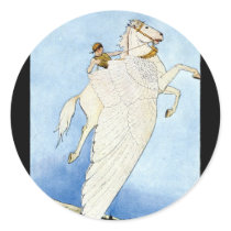 Winged Horse Sticker by monstervox Winged Horse Sticker
