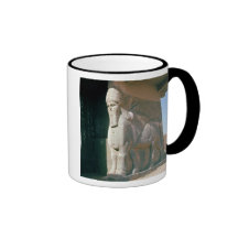 Winged human-headed bull, Neo-Assyrian Period Mug