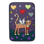 Winged Kitty with Heart Custom Macbook Sleeve ipad sleeves