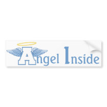 Winged Letter A bumper stickers