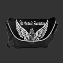 Winged Paw Print messenger bags