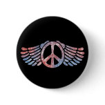 Winged Peace Symbol buttons