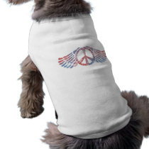 Winged Peace Symbol Dog Clothing