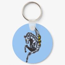 Winged Robot Horse keychains by kids_tshirts Winged Robot Horse keychains