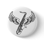 Winged Sax Pin