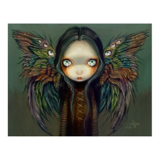 Winged Seer gothic angel fairy Art Print print