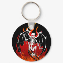 Winged "Skate Death" Skating Skeleton Key Chain keychains by vulture_kulture Winged "Skate Death" Skating Skeleton Key Chain keychains