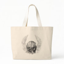 Winged Skull Canvas Bag