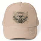 zaz_trucker_hat - Custom Mesh Skull trucker hats featuring skulls by the best artists for truck drivers. You can create a custom skull truckers hat by adding a name or any quote to these high quality mesh hats.: Sizes  Available colors: khaki_khaki