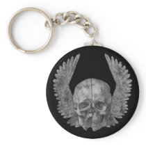 Winged Skull Keychain