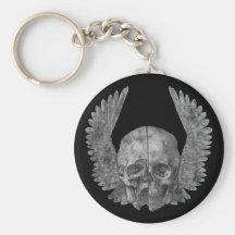 Winged Skull Keychain