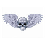 Winged skull post card