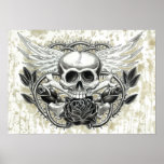Winged Skull Print