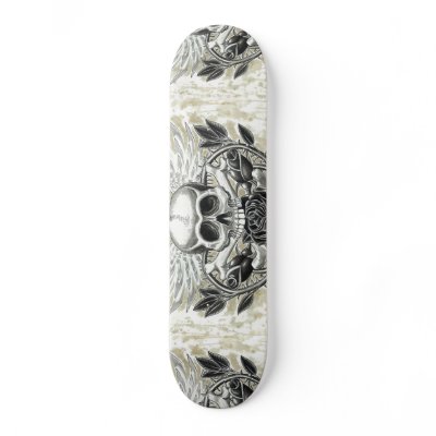 Winged Skull Skateboard by JesseDeering