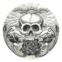 Winged Skull Stickers by JesseDeering Winged Skull Stickers