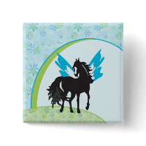 Winged Steed Pin / buttons by dreamwhisper Winged Steed Pin / buttons