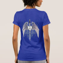 Winged Steel Heart Blue Tatoo T-Shirt