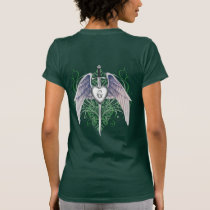 Winged Steel Heart Green Tatoo T-Shirt