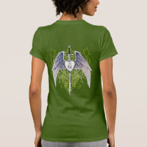 Winged Steel Heart LIme Tatoo T-Shirt
