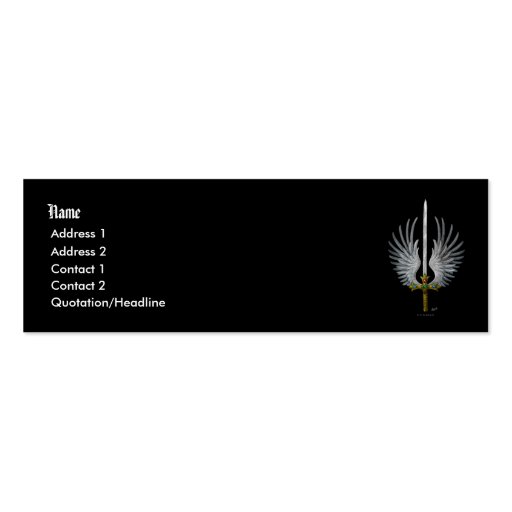 Winged Sword Business Card Template