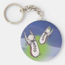 Winged Tennis Shoes Keychain