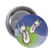 Winged Tennis Shoes Pins