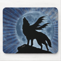Winged Wolf Mousepad
