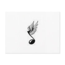 wingedmusicnote postcards