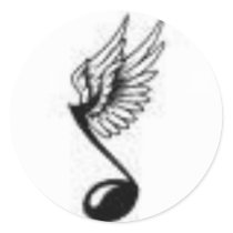 wingedmusicnote stickers