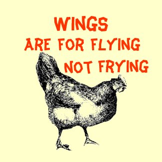 Wings are for Flying Not Frying button