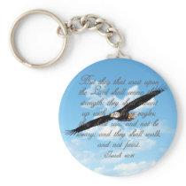 Wings as Eagles, Isaiah 40:31 Christian Bible Keychains