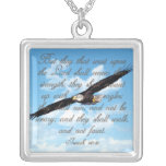 Wings as Eagles, Isaiah 40:31 Christian Bible Personalized Necklace