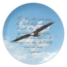 Wings as Eagles, Isaiah 40:31 Christian Bible Plates