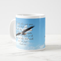 Wings as Eagles, Isaiah 40:31 Christian Bible Extra Large Mug